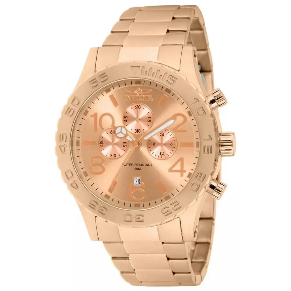 Invicta 1271 Specialty Quartz Rose Gold Dial Watch